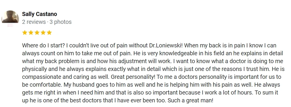 Chiropractic Hazlet NJ Sally Testimonial